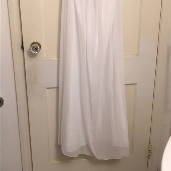 Bill Levkoff White Strappless Maxi Dress Size 2 - Picture 3 of 7